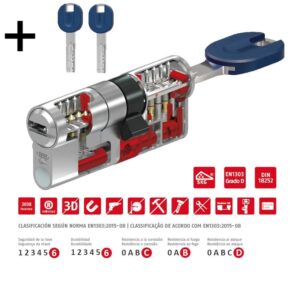 CILINDRO ABUS BRAVUS MX PRO MAGNET NIQUELADO 2026 + 2 LLAVES EXTRA VALORADAS EN 40€ GRATIS.