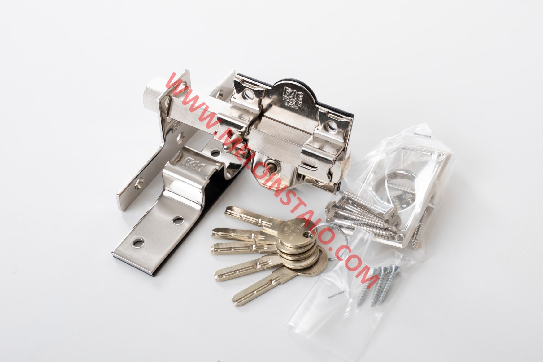 CERROJO DE ALTA SEGURIDAD  FAC 946-RP/80UVE DORADO/NIQUELADO PARA PUERTA.ANTI-EXTRACCIÓN,ANTI-BUMPING,ANTI-TALADRO, - Imagen 4