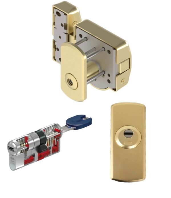 CERROJO SAG CSI REFORZADO+ABUS BRAVUS MX PRO MAGNET+ESCUDO DE SEGURIDAD ABUS RHZS.