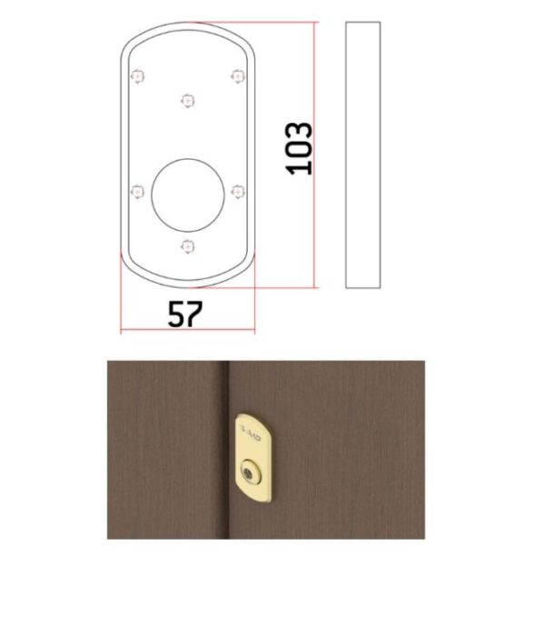 PLACA REFORZADA PARA CERROJO SAG - Imagen 3
