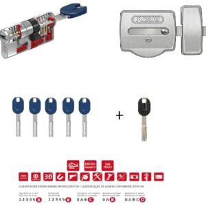 AMAESTRAMIENTO CERROJO SAG CON INSERTO ABUS BRAVUS MX PRO MAGNET + CILINDRO ABUS BRAVUS MX PRO MAGNET + LLAVE DE SERVICIO.